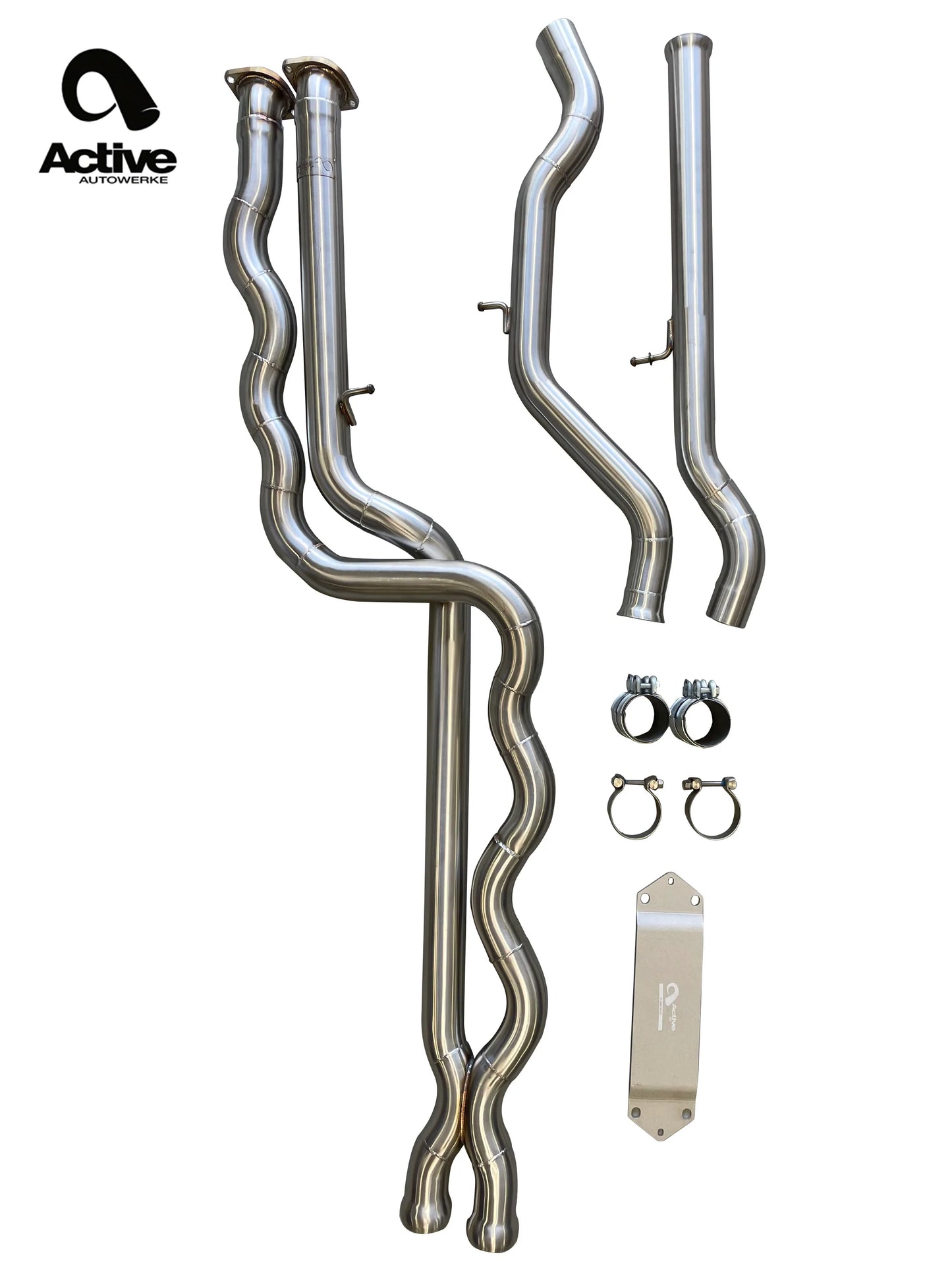 Active Autowerke S55 Equal Length Mid-Pipe Includes Active F-Brace (F8X M3/M4)