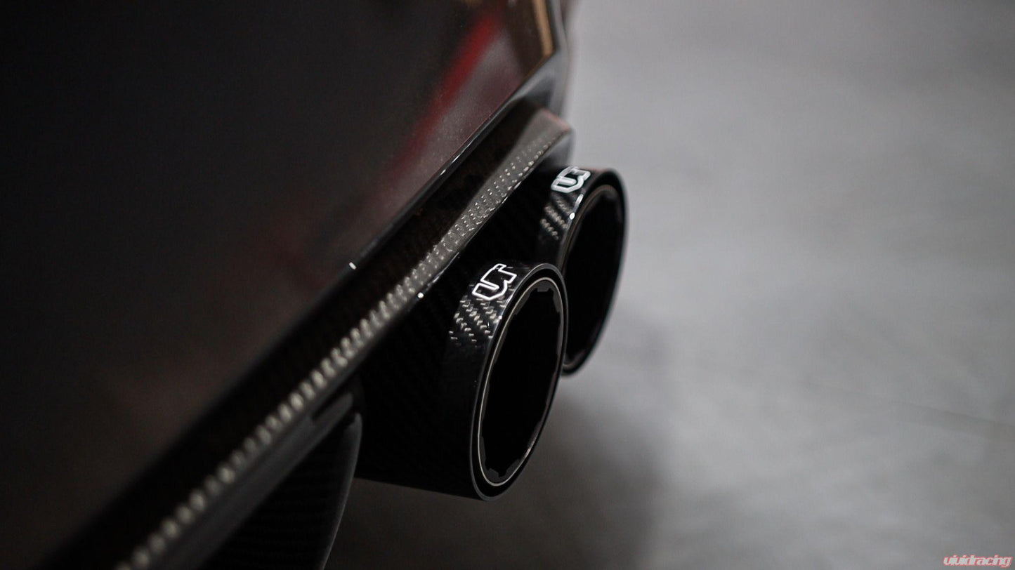 VR Performance Stainless Valvetronic Exhaust System Carbon Tips (S55: M3/M4)