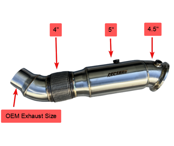 MRM Performance B58 5" Catless Downpipe (BMW F/G Series, Toyota Supra)