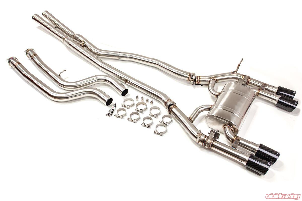 VR Performance Stainless Valvetronic Exhaust System Carbon Tips (S55: M3/M4)