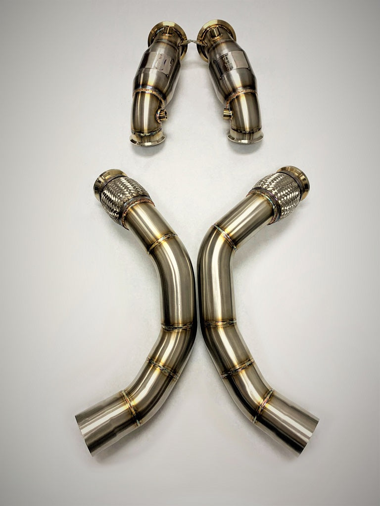 Evolution Racewerks Sports Series High Flow Catted Downpipe S63M Engine (2017+ F90 M5)